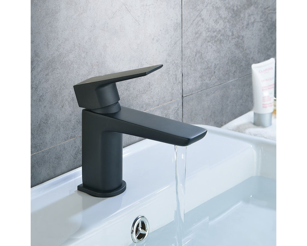 Matt Black Curve Basin Tap & Bath Filler Tap High Quality