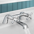 Sterling Traditional Victorian Bath Filler Mixer Tap - Chrome