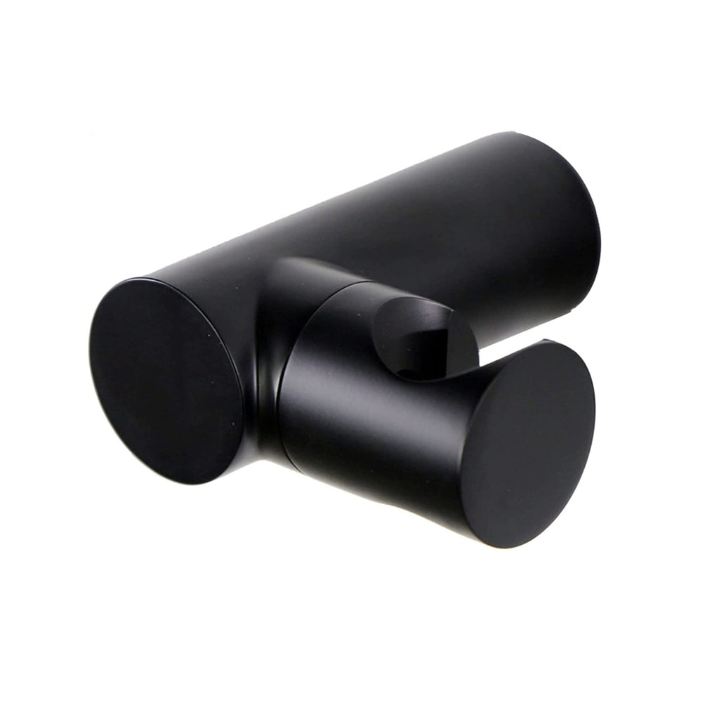 Matt Black Round Pencil Head 1.5m Smooth PVC Hose & Wall Bracket