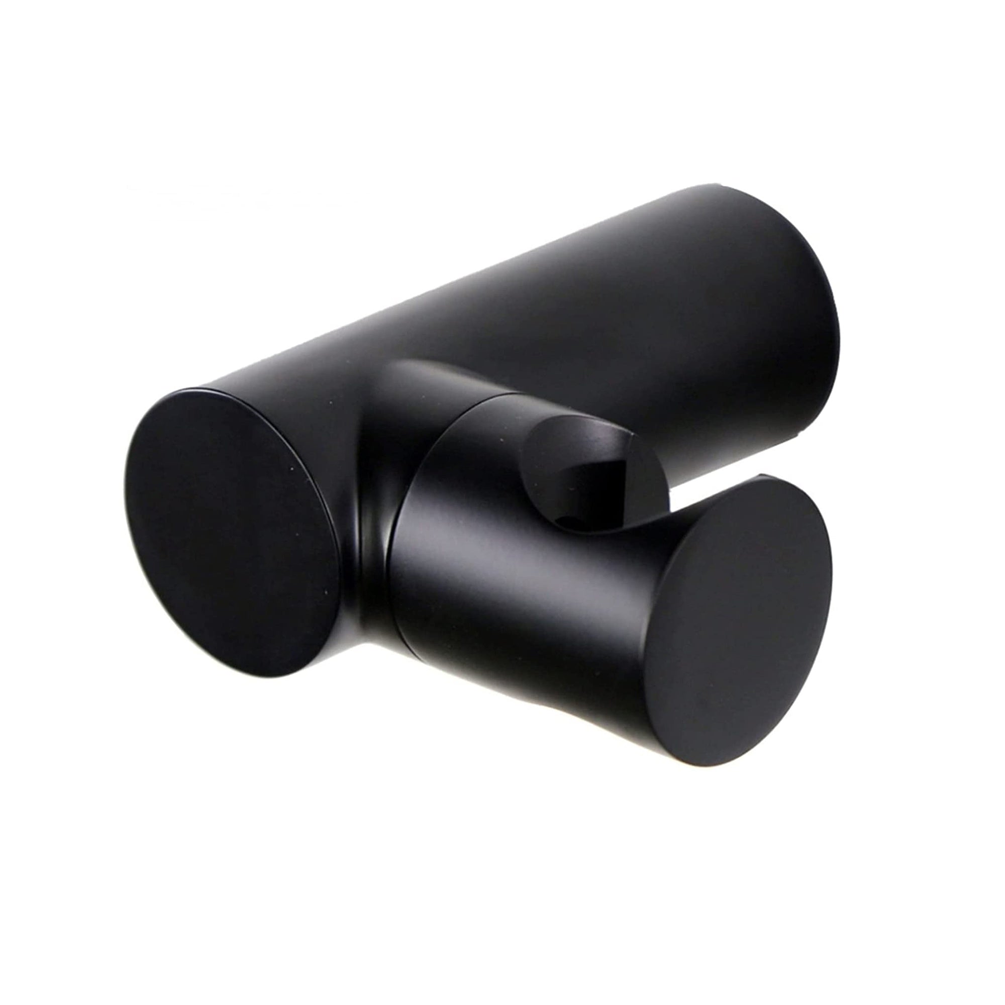 Matt Black Round Pencil Head 1.5m Smooth PVC Hose & Wall Bracket