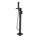 Waterfall Free Standing Bath Shower Mixer Tap Square Matt Black