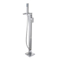 Waterfall Free Standing Bath Shower Mixer Tap Square Chrome
