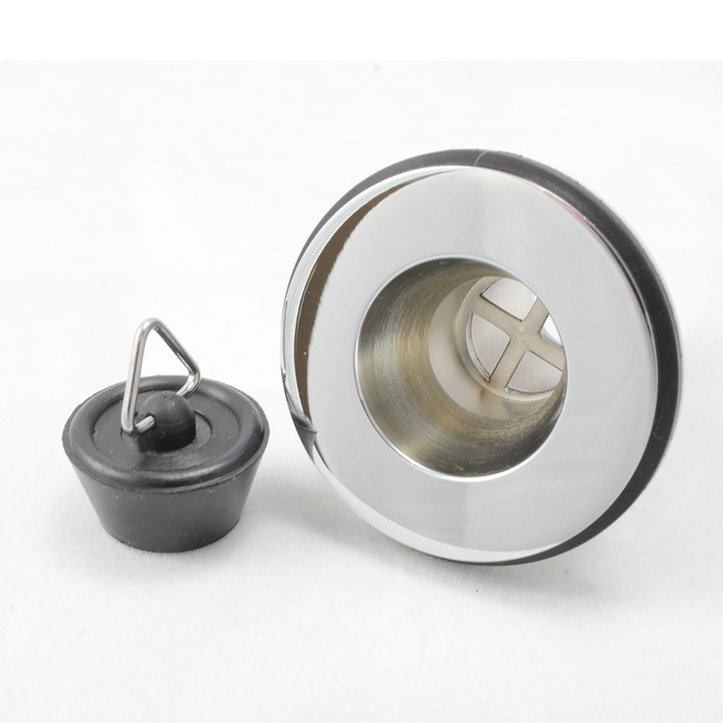 3/4" Sink Waste with Plug - Chrome on Brass Caravan Camper Motorhome Boat Waste