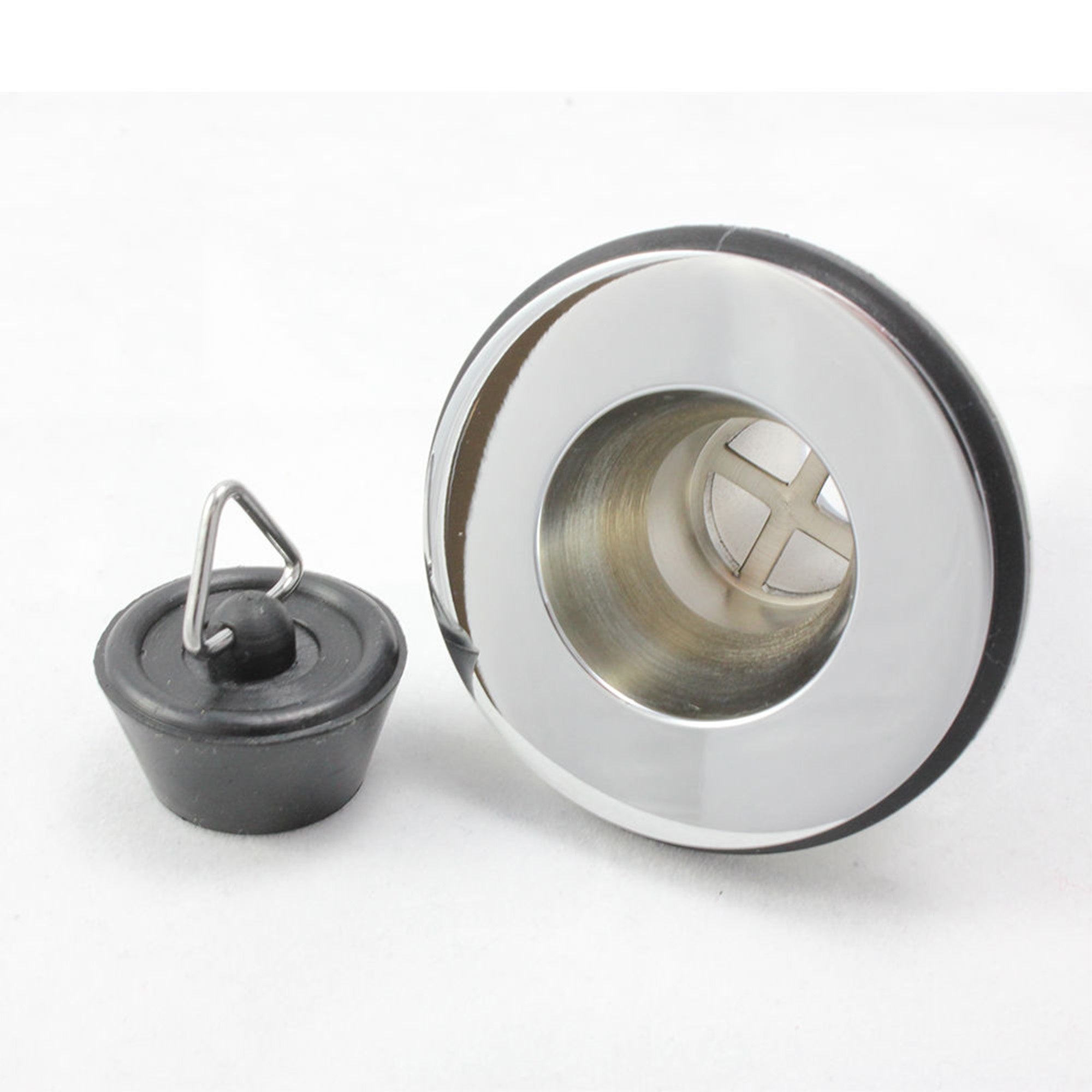 3/4" Sink Waste with Plug - Chrome on Brass Caravan Camper Motorhome Boat Waste