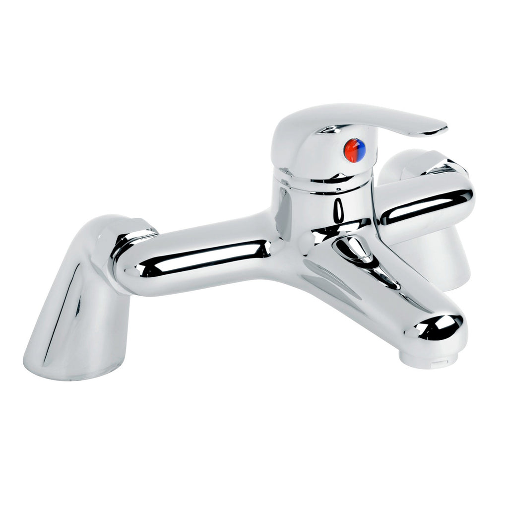 Chrome Dom Basin Tap & Bath Filler Including Bath Waste
