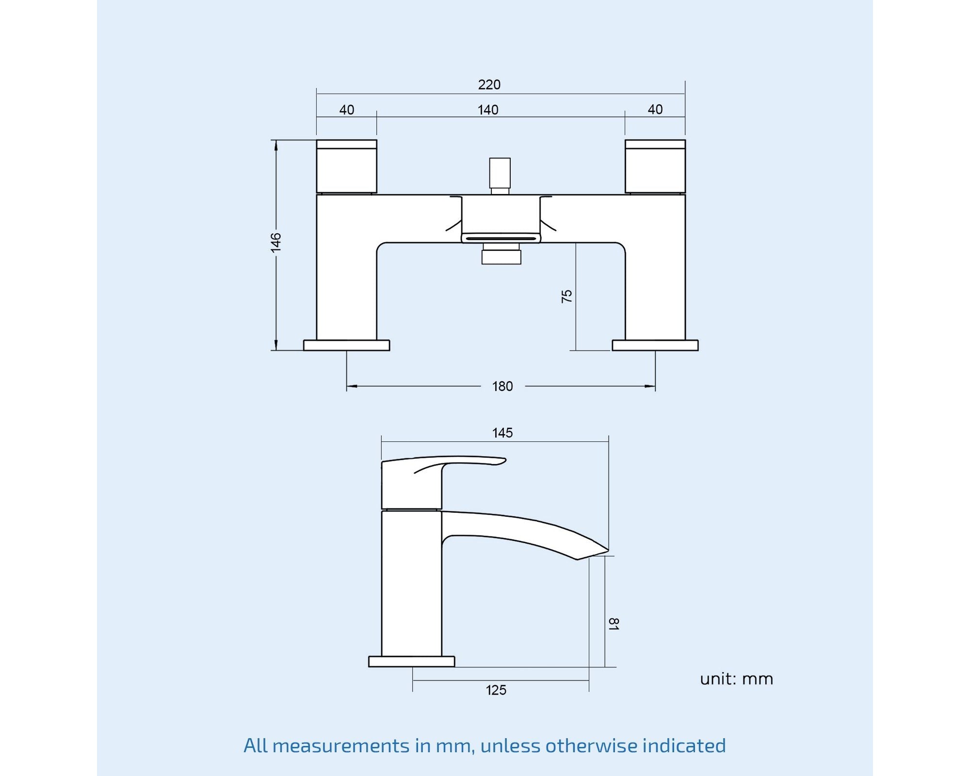 Chrome Lucia Waterfall Basin & Bath Filler Tap Pack