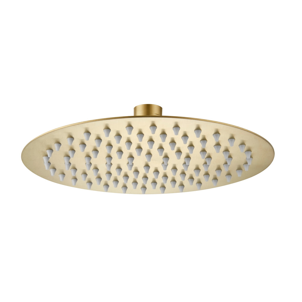 Brushed Brass Round Concealed Thermostatic Shower Valve Rainfall Set
