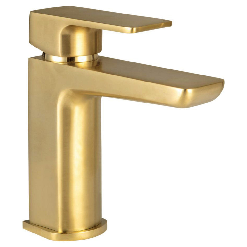 Altus Basin Mono Mixer Brushed Brass Basin Fixed