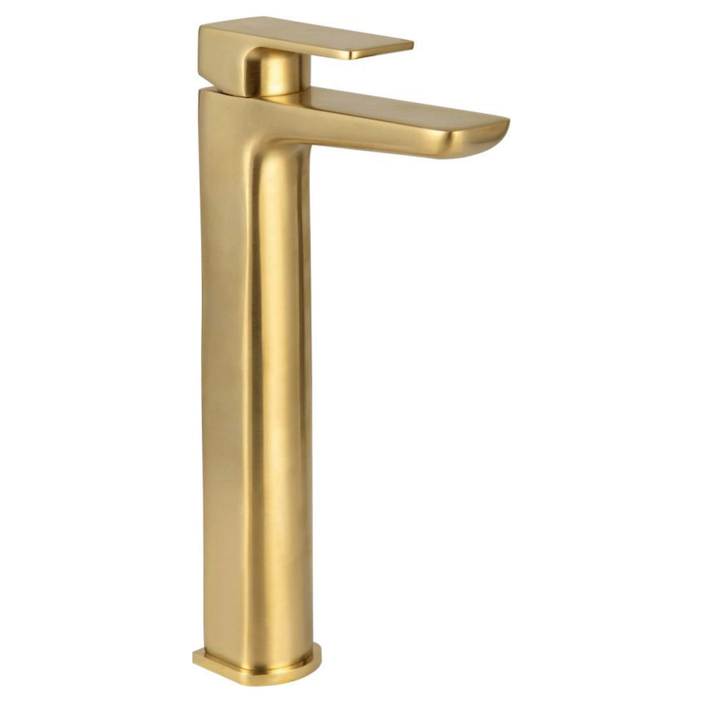 Altus High Riser Basin Mono Brushed Brass Basin Fixed