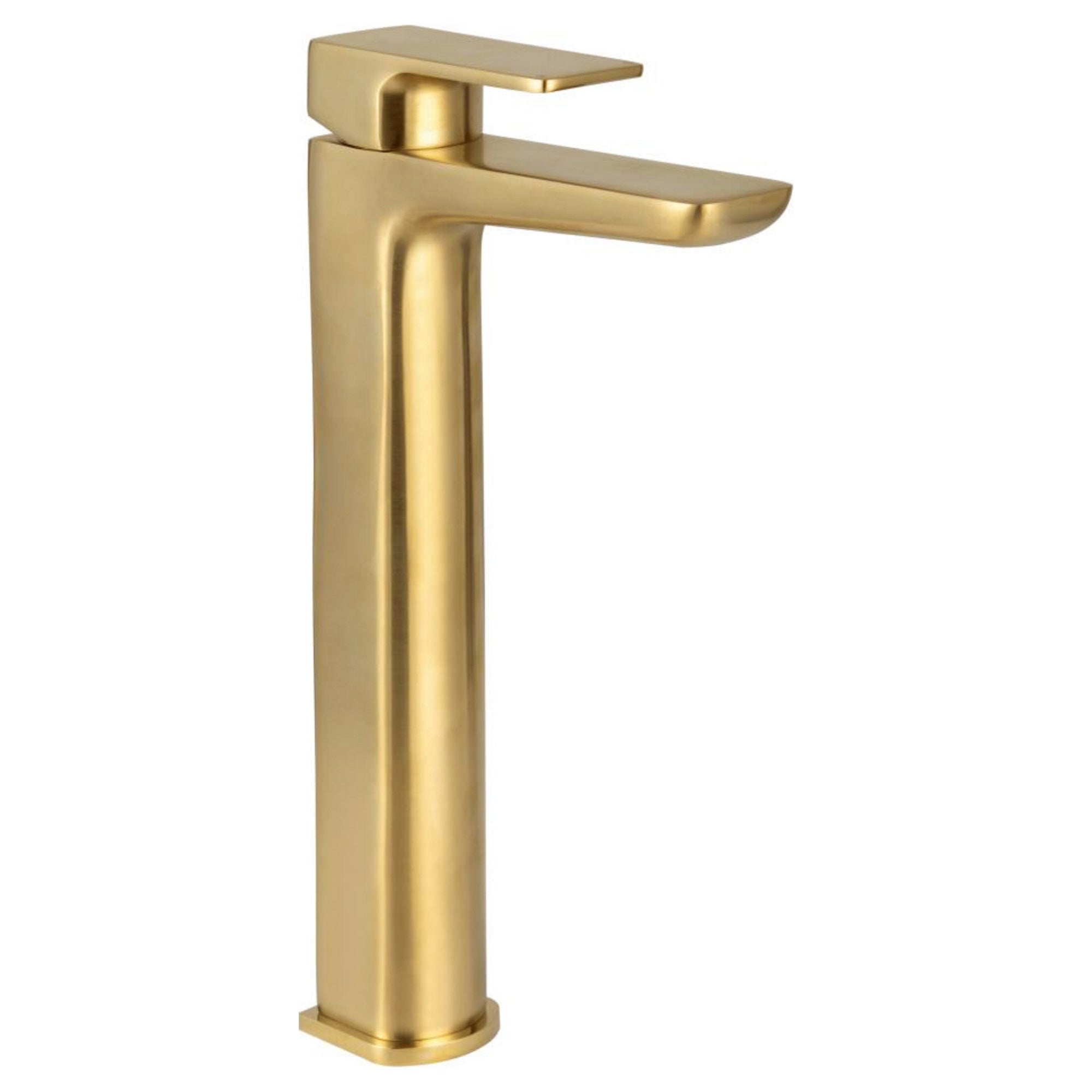 Altus High Riser Basin Mono Brushed Brass Basin Fixed