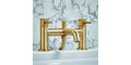 Brushed Brass Bath Shower Mixer Tap Premium Brassware Diamond Cut Handles