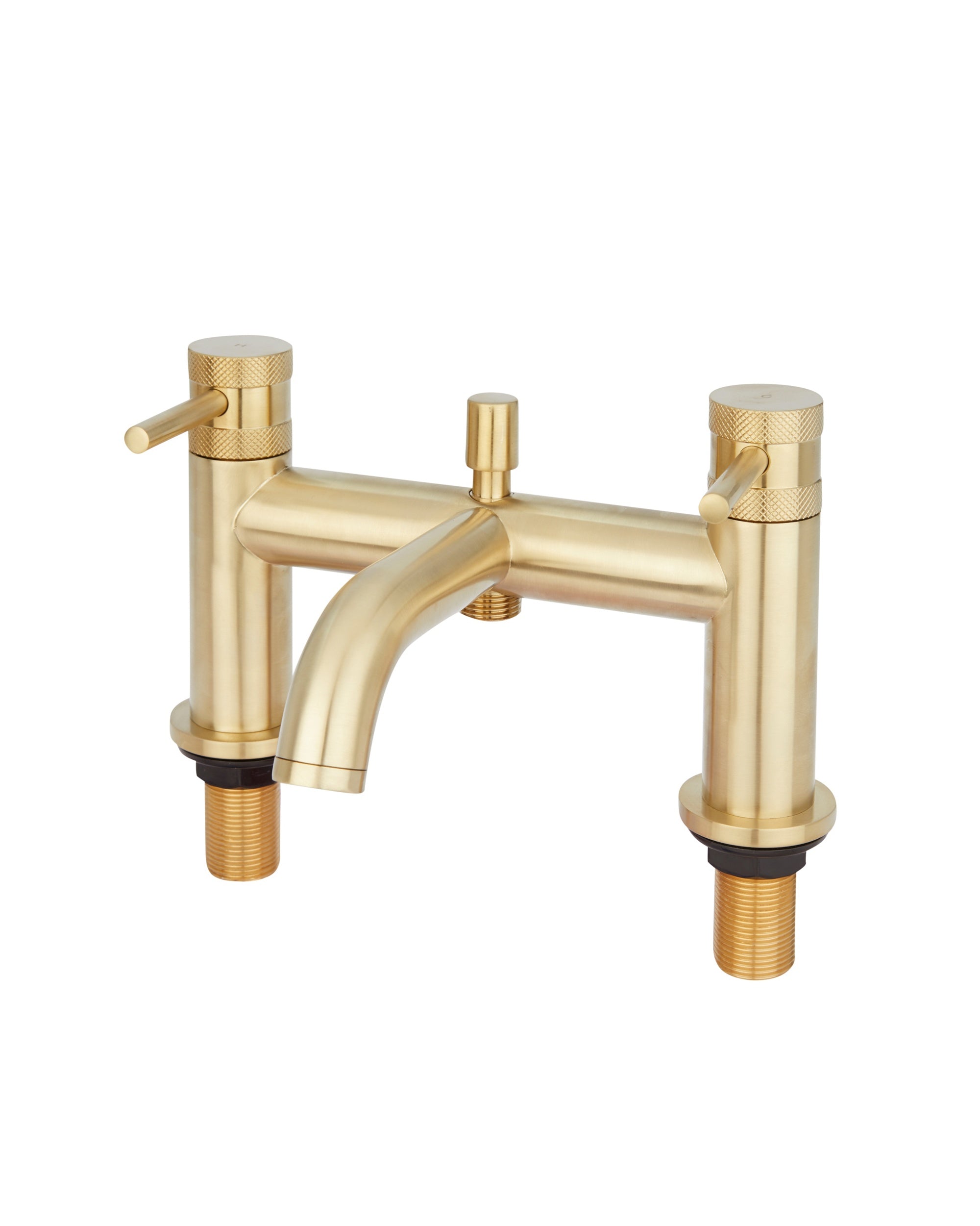Brushed Brass Bath Shower Mixer Tap Premium Brassware Diamond Cut Handles