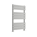 Light Grey 500x800mm Flat Panel Towel Radiator - Modern Hydronic Bathroom Warmer