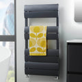 Modern Anthracite Flat Panel Towel Radiator - 500x1000mm Dual Fuel Bathroom Towel Warmer