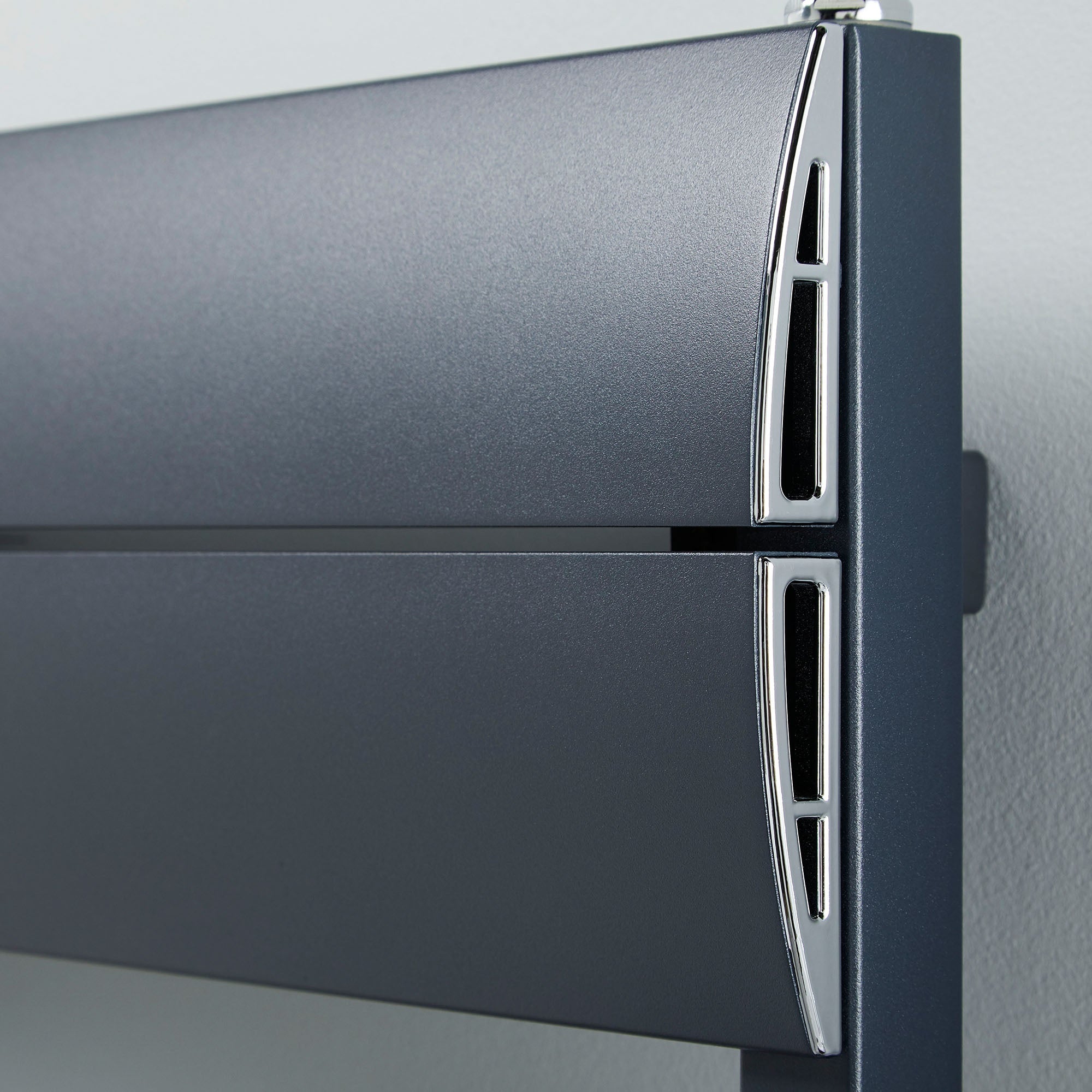 Modern Anthracite Flat Panel Towel Radiator - 500x1000mm Dual Fuel Bathroom Towel Warmer