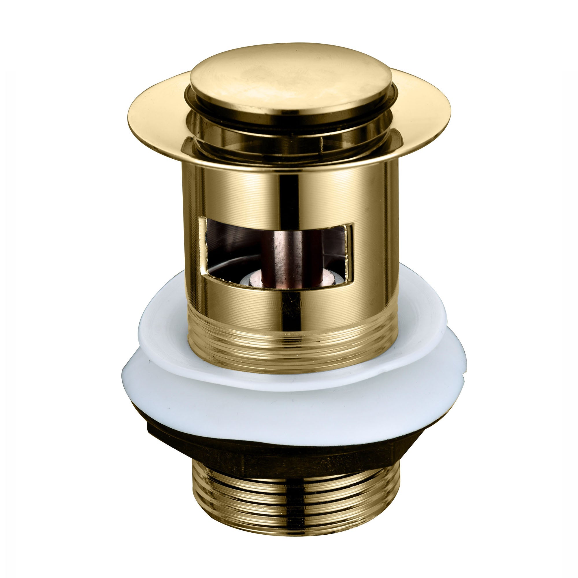 FNX Diamond Brushed Brass Basin Mono Mixer Tap with Waste