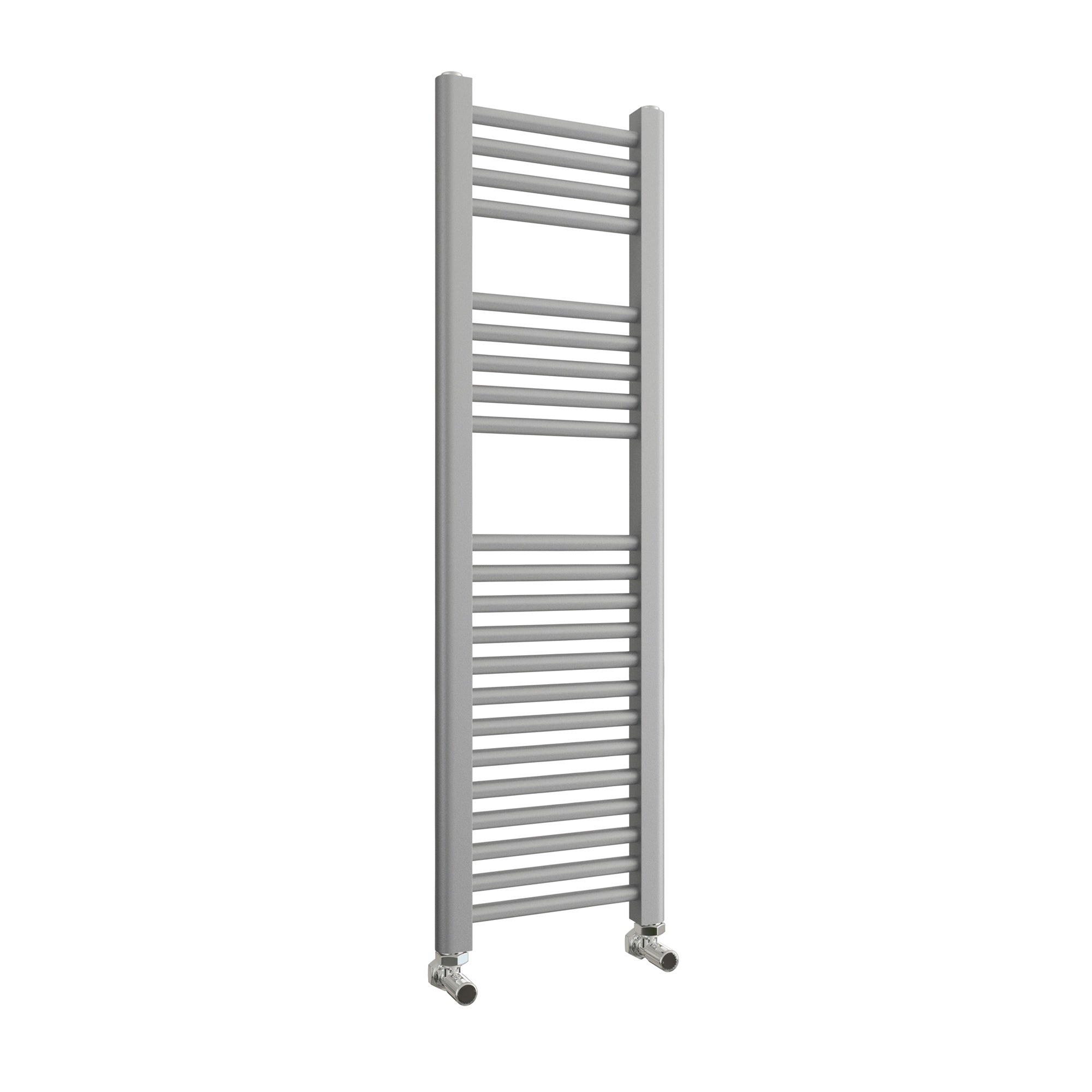 FNX Bathrooms Light Grey Towel Radiator, 300 x 1120mm Low Carbon Steel Heated Ladder Rail, 1210 BTU