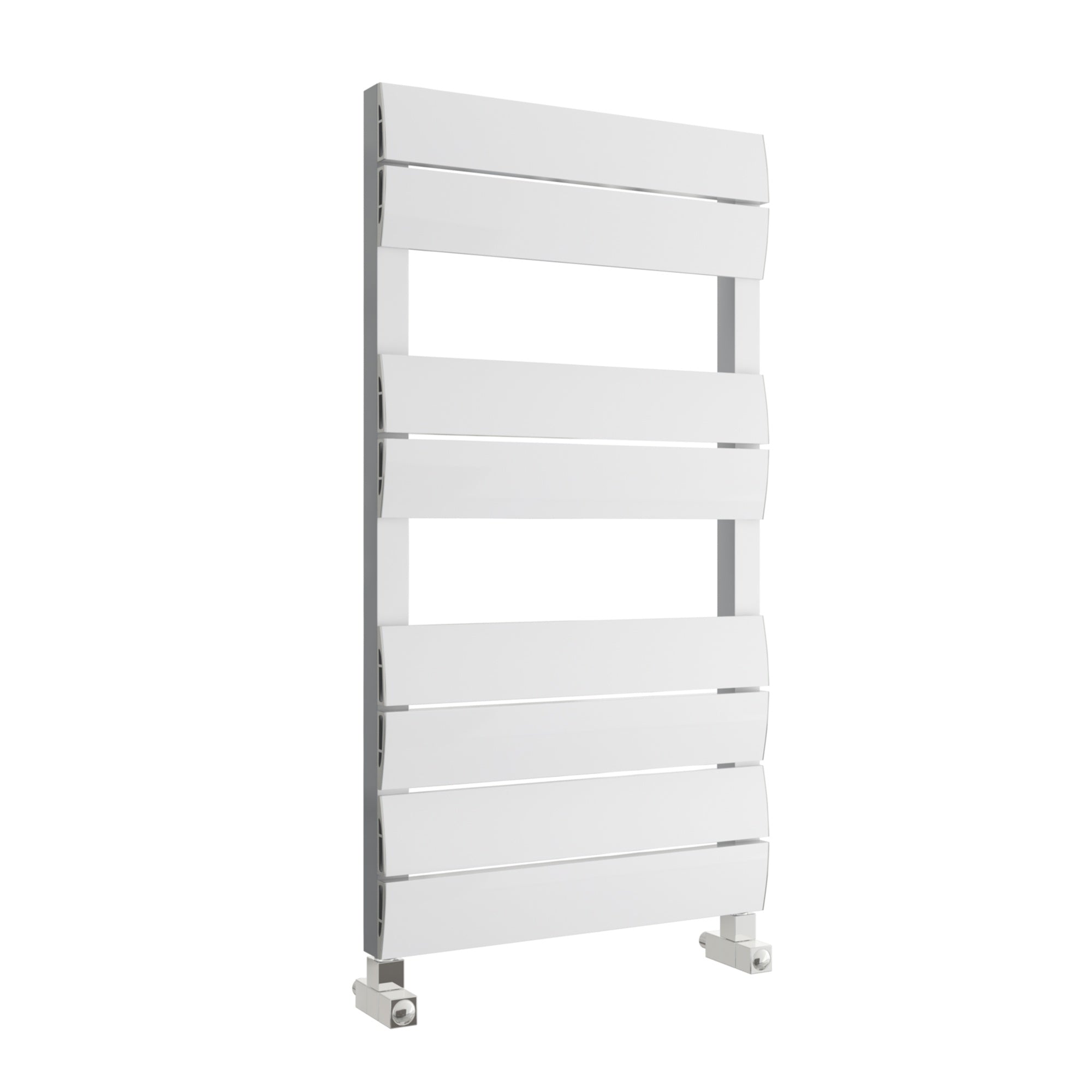 FNX Bathrooms White Aluminium Designer Towel Radiator 500x1000mm with Dual Heating Options