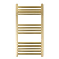 FNX Bathrooms  VOS Brushed Brass Dual Fuel Towel Radiator - 800x400mm Vertical Ladder Rail for Bathrooms