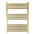 FNX Bathrooms VOS Brushed Brass Dual Fuel Towel Radiator - 800x600mm Ladder Rail for Luxury Bathrooms