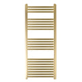 Luxury Brushed Brass 1200x500mm Towel Radiator - Modern Dual Fuel Bathroom Ladder Rail for Optimal Warmth & Style