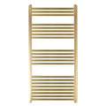 Luxury Brushed Brass Dual Fuel Towel Radiator - 1200x600mm Ladder Rail for Modern Bathrooms