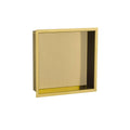 FNX 300x300mm Recessed Shower Niche in Brushed Brass - Solid Brass Wet Room Storage