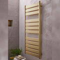 Brushed Brass 500 x 1200mm Towel Warmer Ladder Rail Radiator