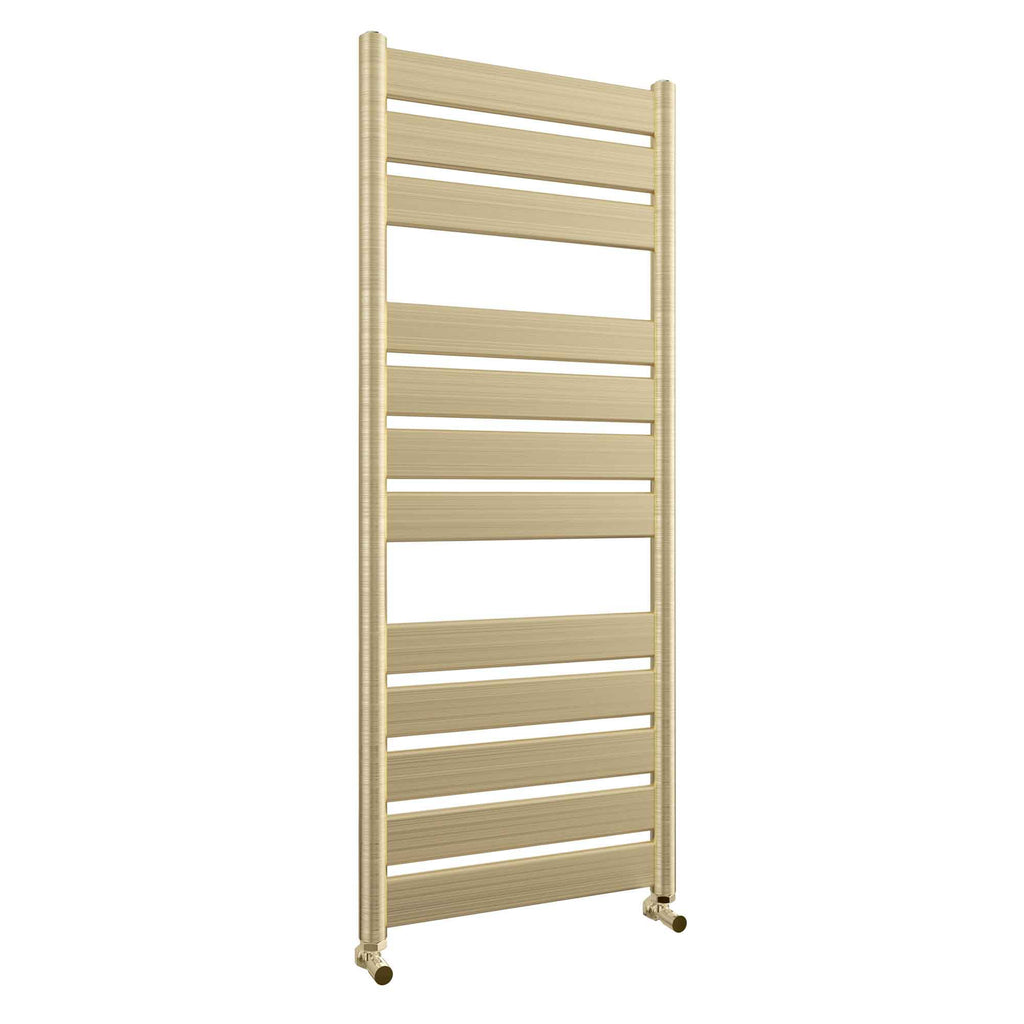 Brushed Brass 500 x 1200mm Towel Warmer Ladder Rail Radiator