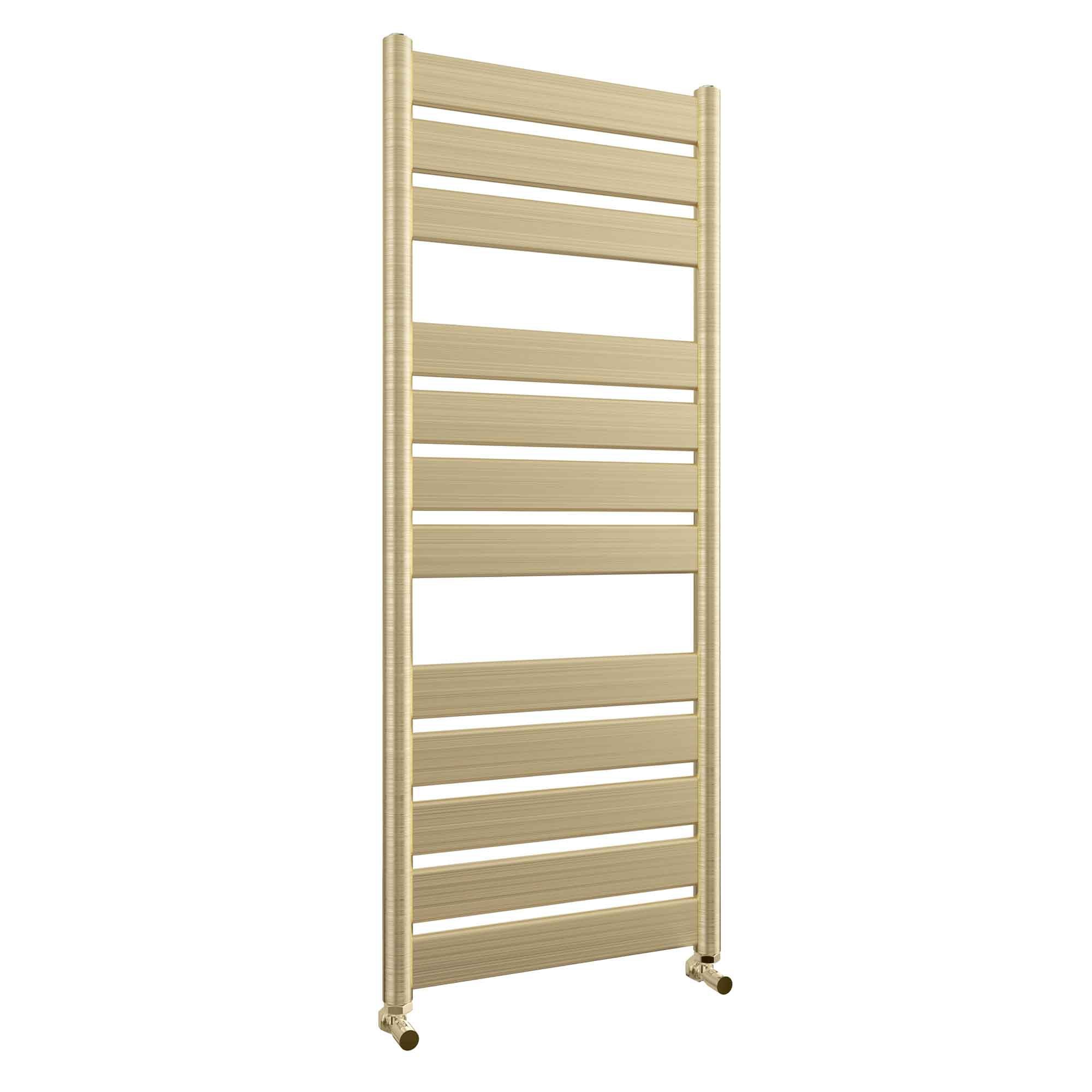 Brushed Brass 500 x 1200mm Towel Warmer Ladder Rail Radiator