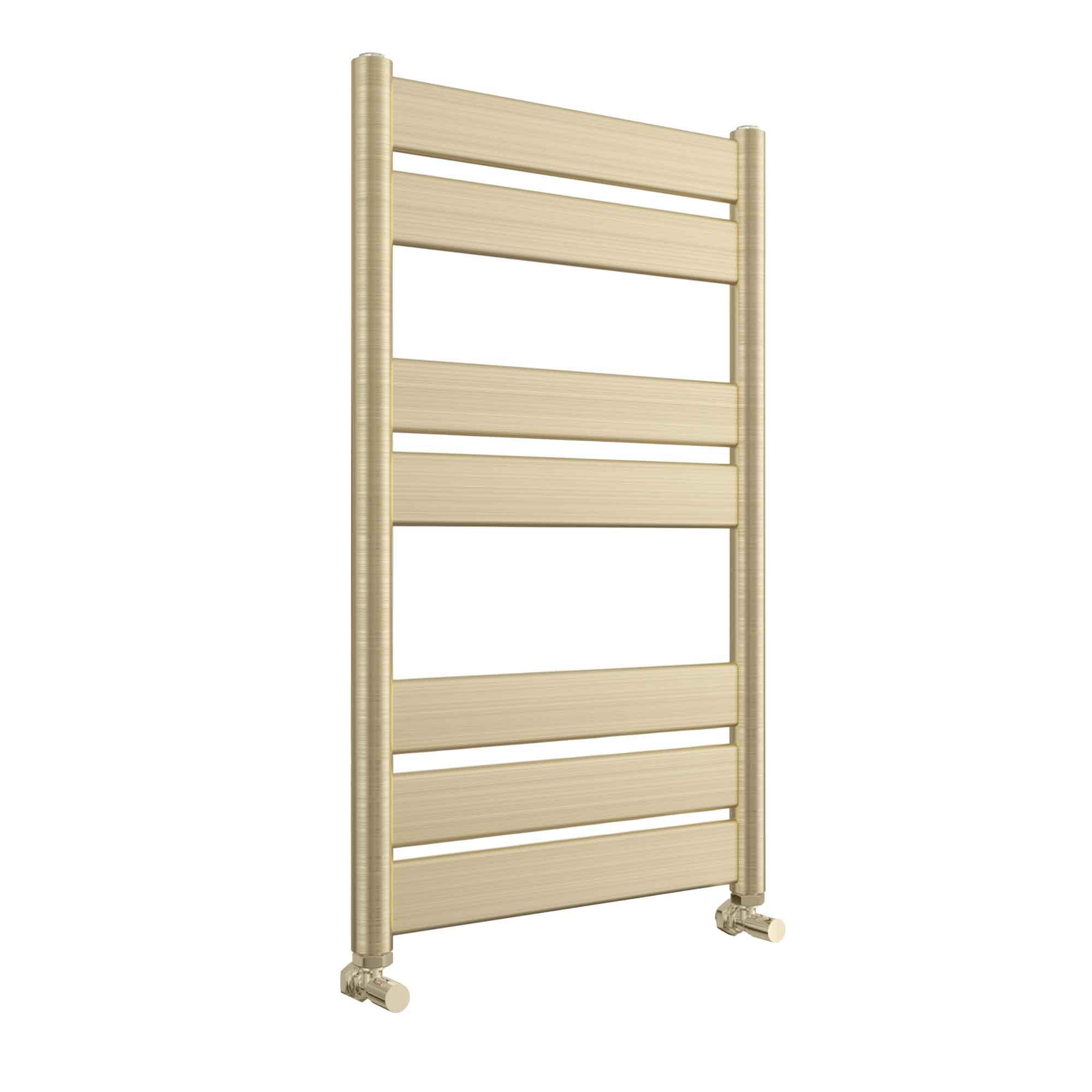 Brushed Brass 500 x 800mm Towel Warmer Ladder Rail Radiator
