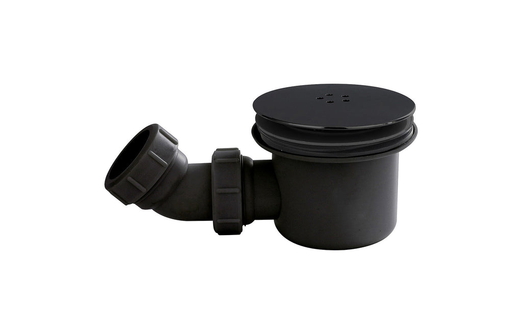Black Top Shower Tray Mega Flow Waste - UK Standard Connection