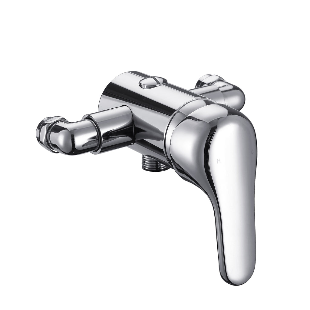FNX Bathrooms Chrome Single Lever Shower Mixer Valve - Adjustable 135-160mm Centres - Exposed/Concealed Fit