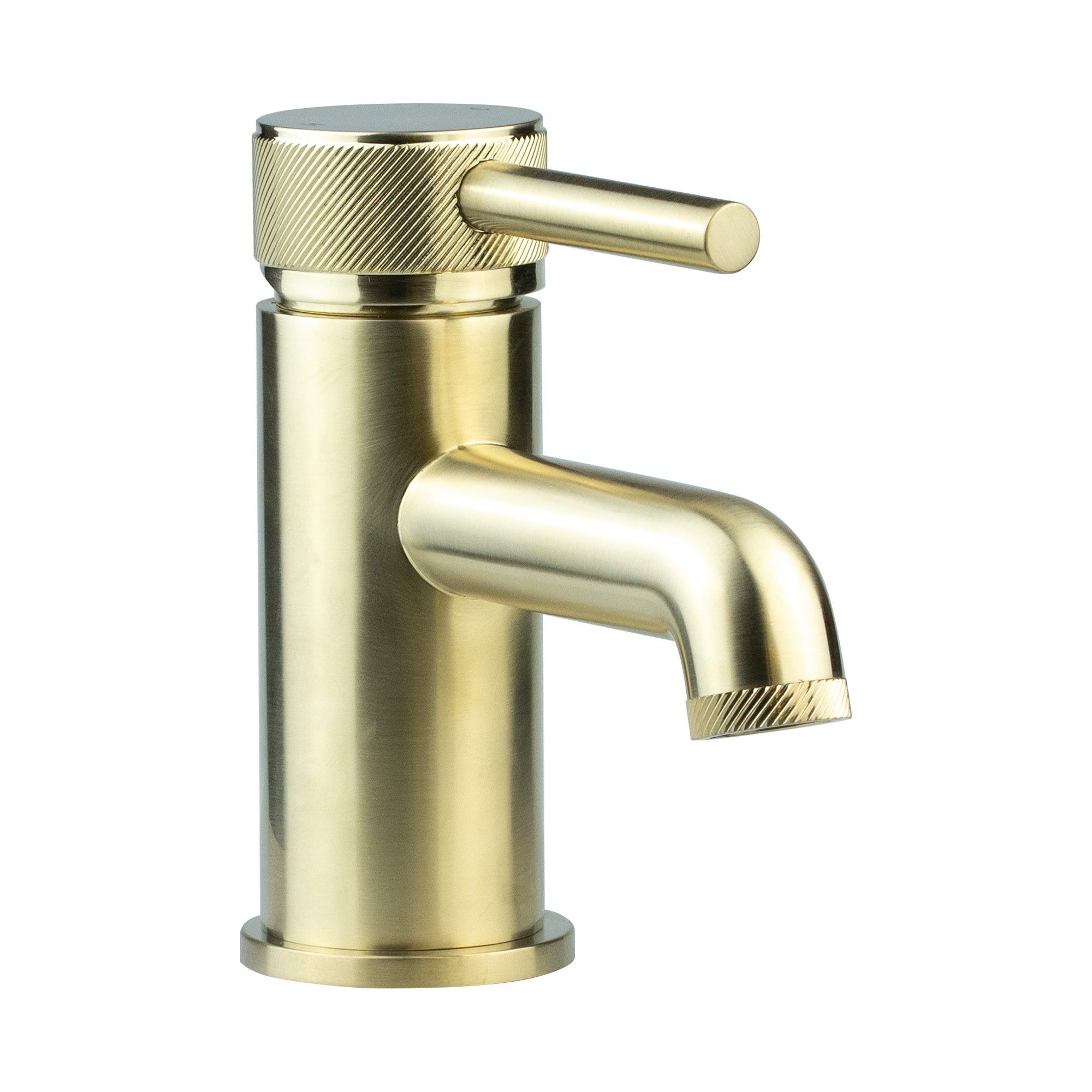 Brushed Brass Gold Lever Basin Mixer Tap, Bottle Trap & Slotted Waste