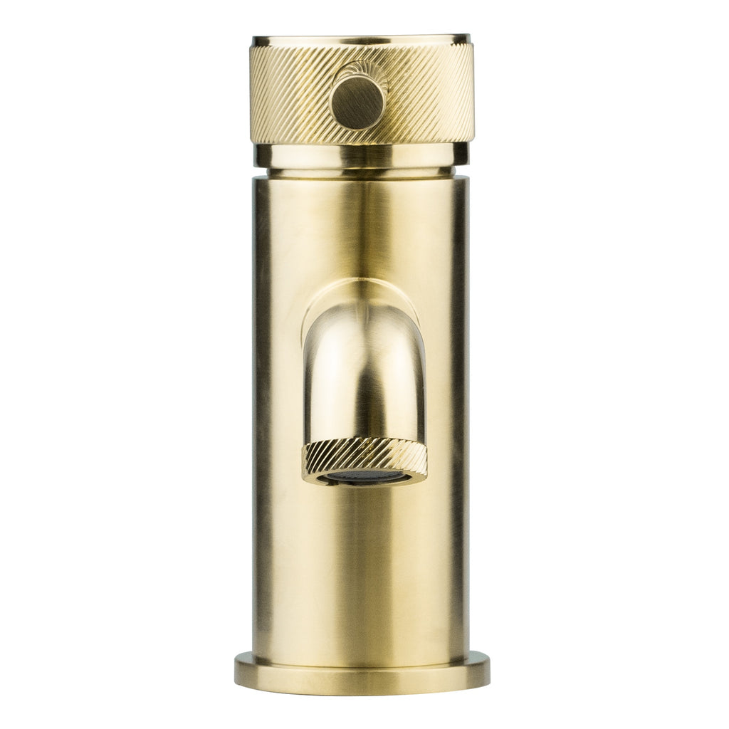 Brushed Brass Gold Lever Basin Mixer Tap, Bottle Trap & Slotted Waste