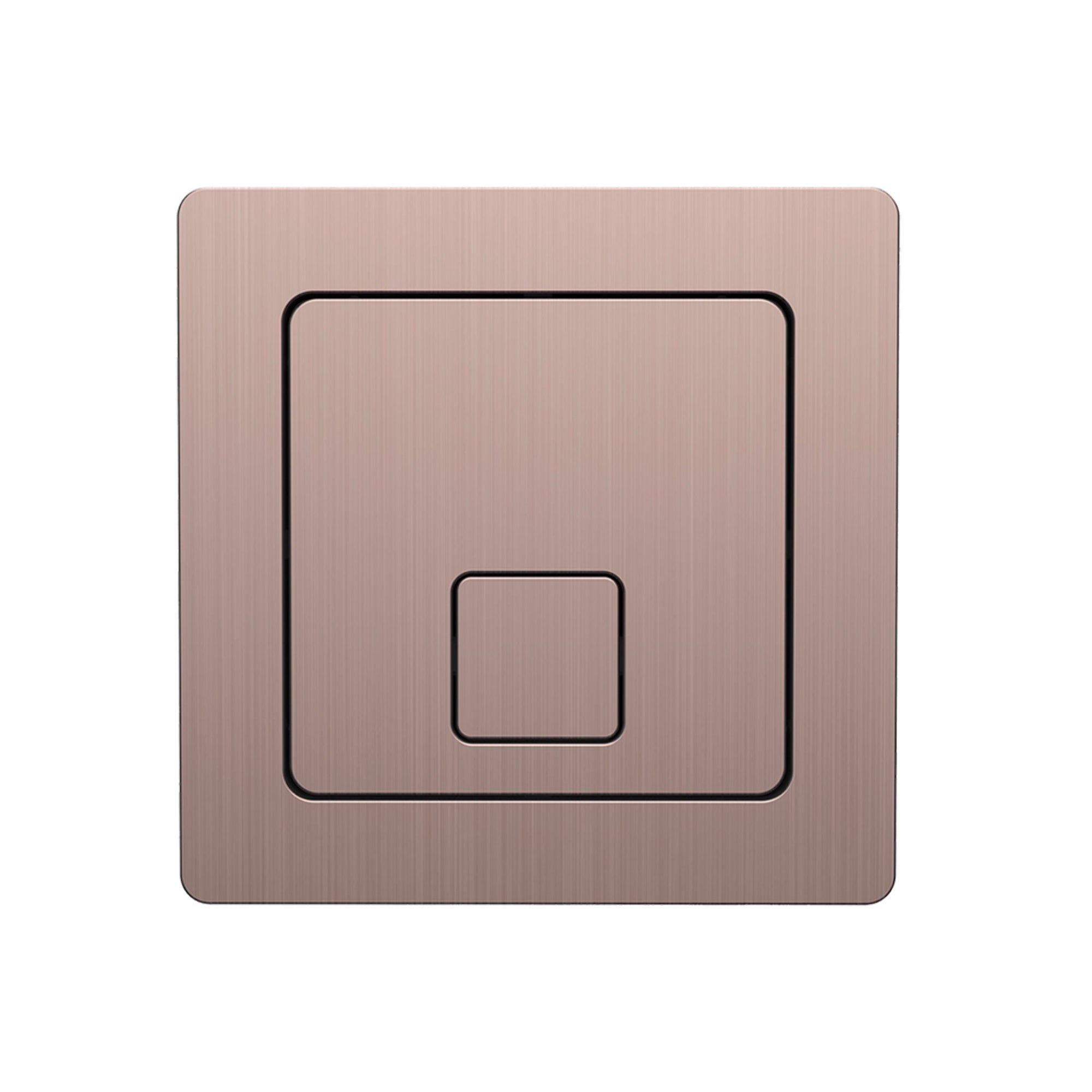 Concealed Toilet Cistern with Dual Flush, Square Brushed Bronze Button & WRAS Internals. Bottom Entry.