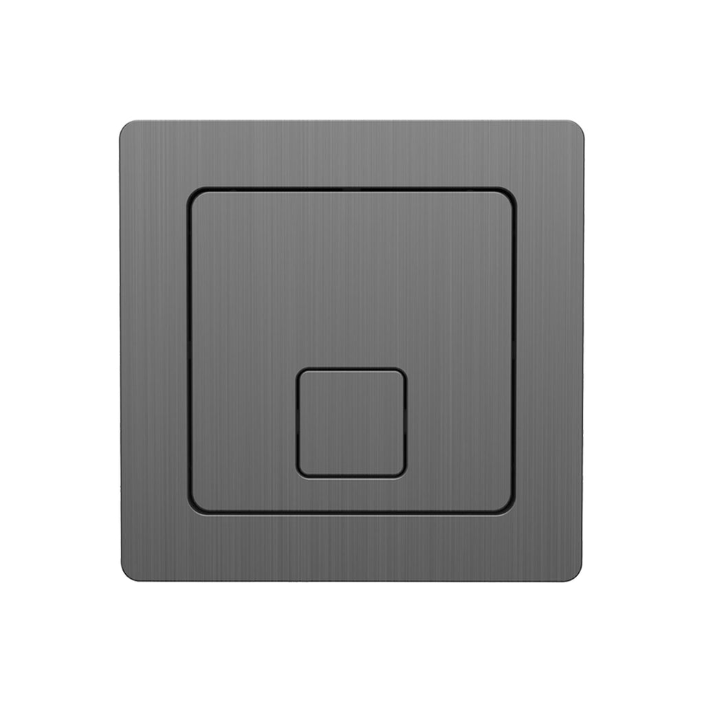 Slim Concealed Bottom Entry Toilet Cistern with WRAS Approved Dual Flush & Square Gunmetal Push Button