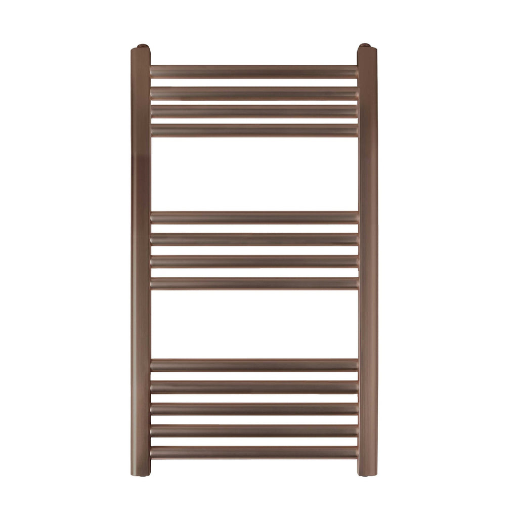 Luxury 800x400mm Brushed Bronze Heated Towel Rail Radiator for Bathrooms
