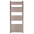 1200x400mm Luxury Brushed Bronze Vertical Heated Towel Rail Radiator, Dual Fuel & High Heat Output