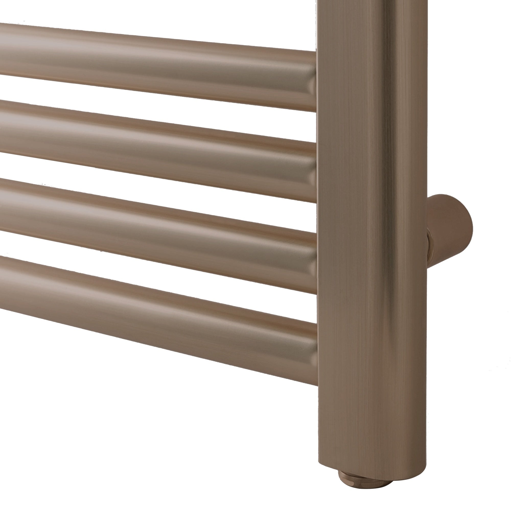 1200x400mm Luxury Brushed Bronze Vertical Heated Towel Rail Radiator, Dual Fuel & High Heat Output