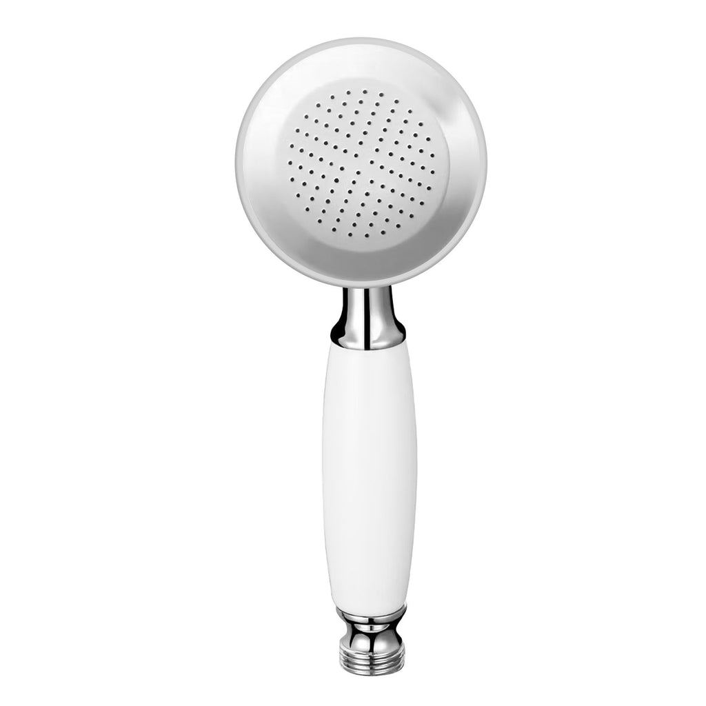 Large Traditional Hand Held Bathroom Shower Handset with Chrome Head & Ceramic Handle