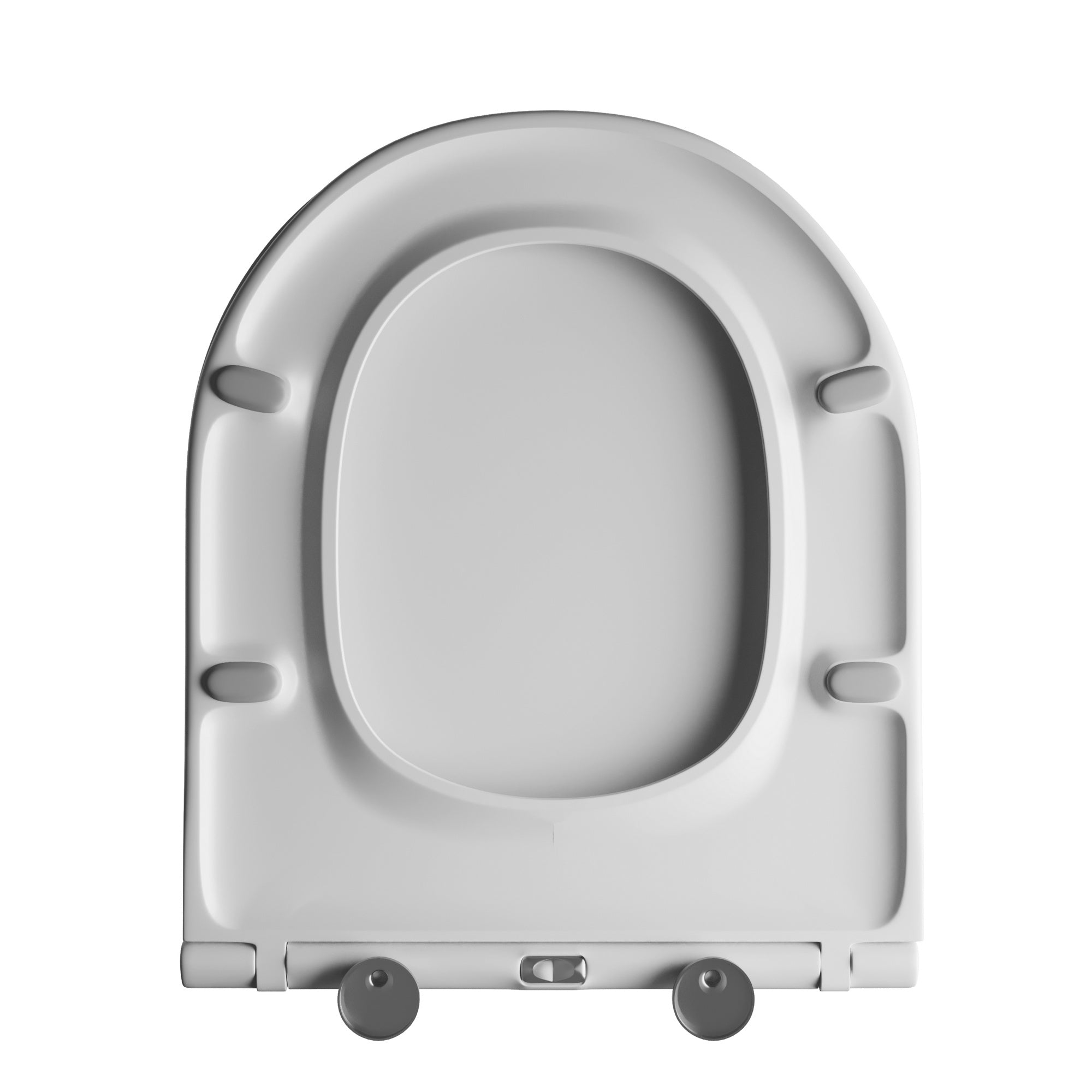 RAK Resort D-Shape Toilet Seat, Soft Close & Quick Release, Slimline Gloss White Thermoplastic
