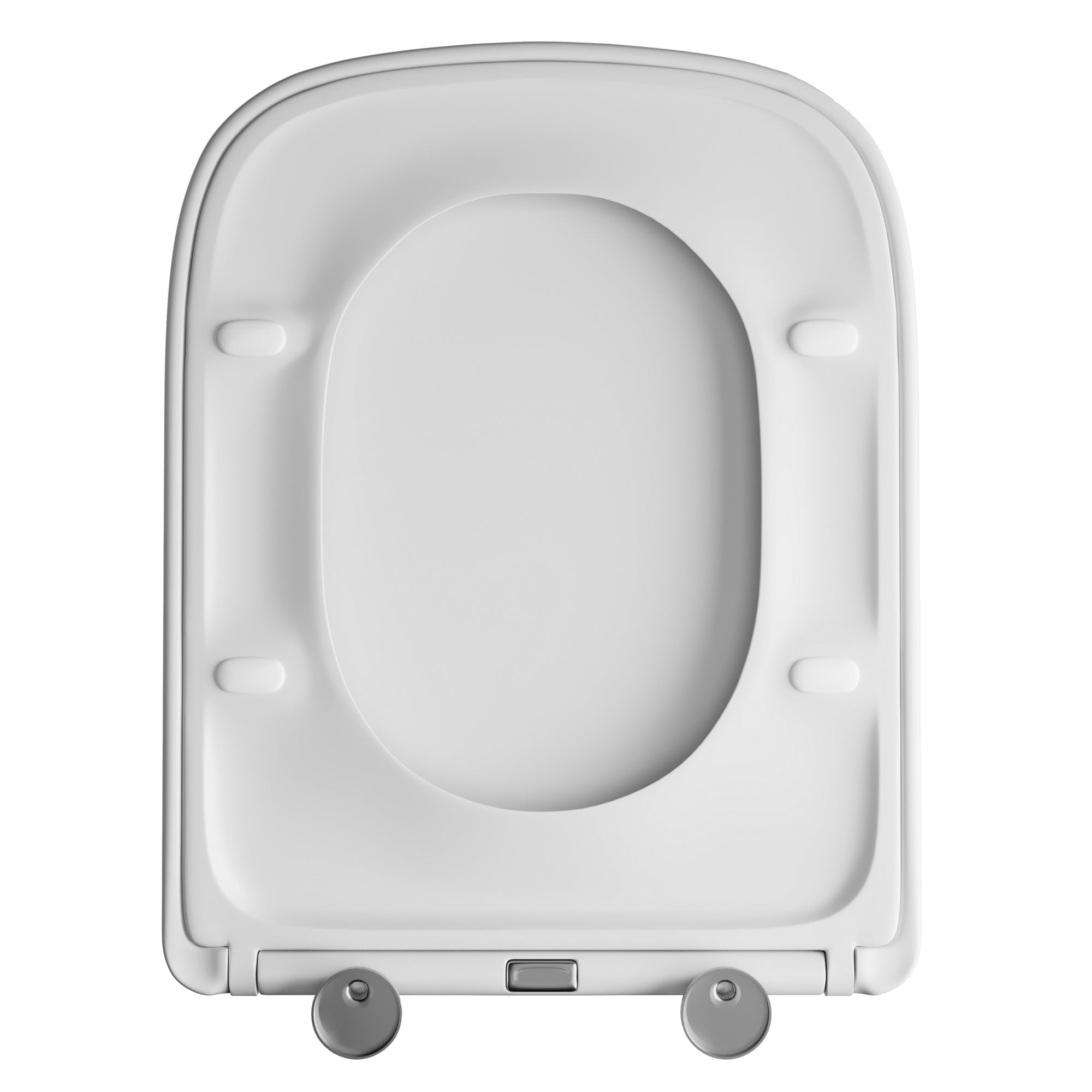 RAK Series 600 Genuine Square Toilet Seat - Soft Close & Quick Release, Top Fix, Gloss White Thermoplastic