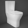 RAK Ceramics Resort Mini D-Shape Rimless Close-Coupled Toilet with Soft-Close Slimline Seat