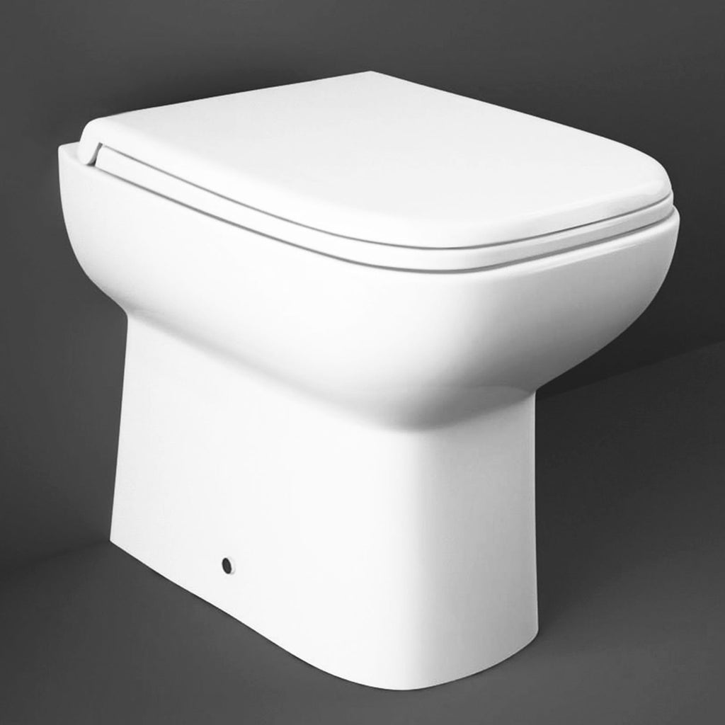 RAK Origin Square Back to Wall Toilet Set with Soft Close Seat & Dual Flush Concealed Cistern - Modern White Ceramic