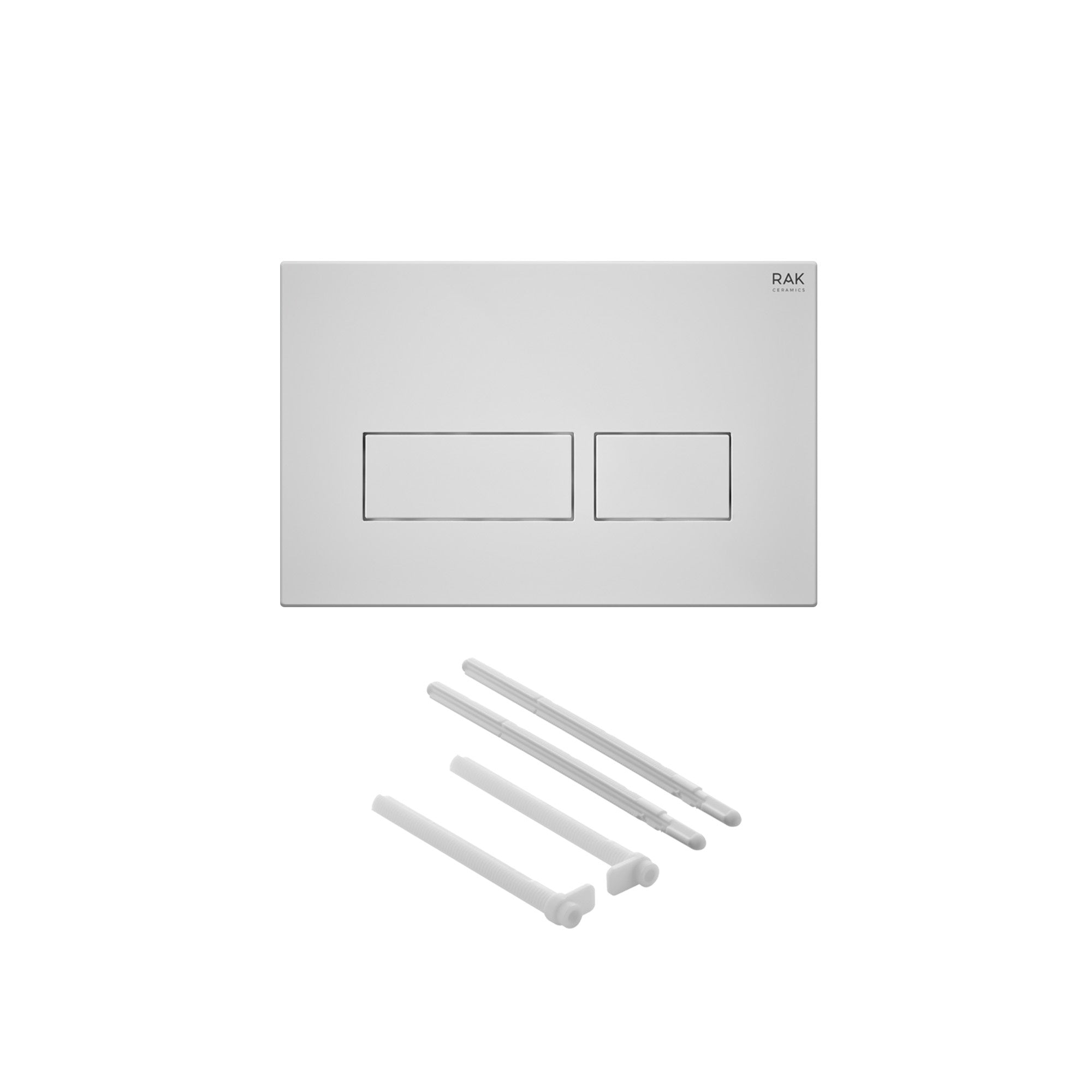 RAK Eco-Fix 0.82M Space-Saving Concealed Cistern Frame for Wall Hung WCs with Matt White Dual Flush Plate - WRAS Approved