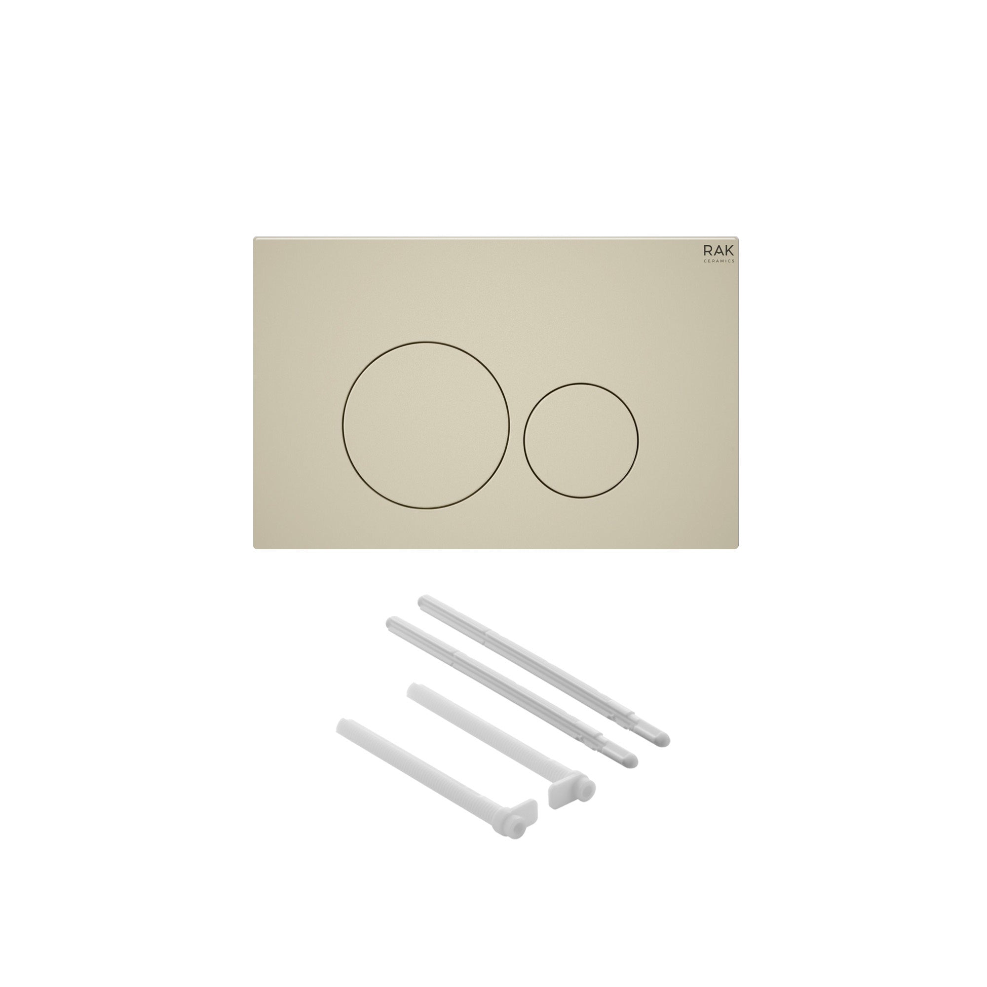 RAK Eco-Fix 0.82M Space-Saving Concealed Cistern Frame for Wall-Hung WCs with Stylish Greige Dual Flush Plate - WRAS Approved