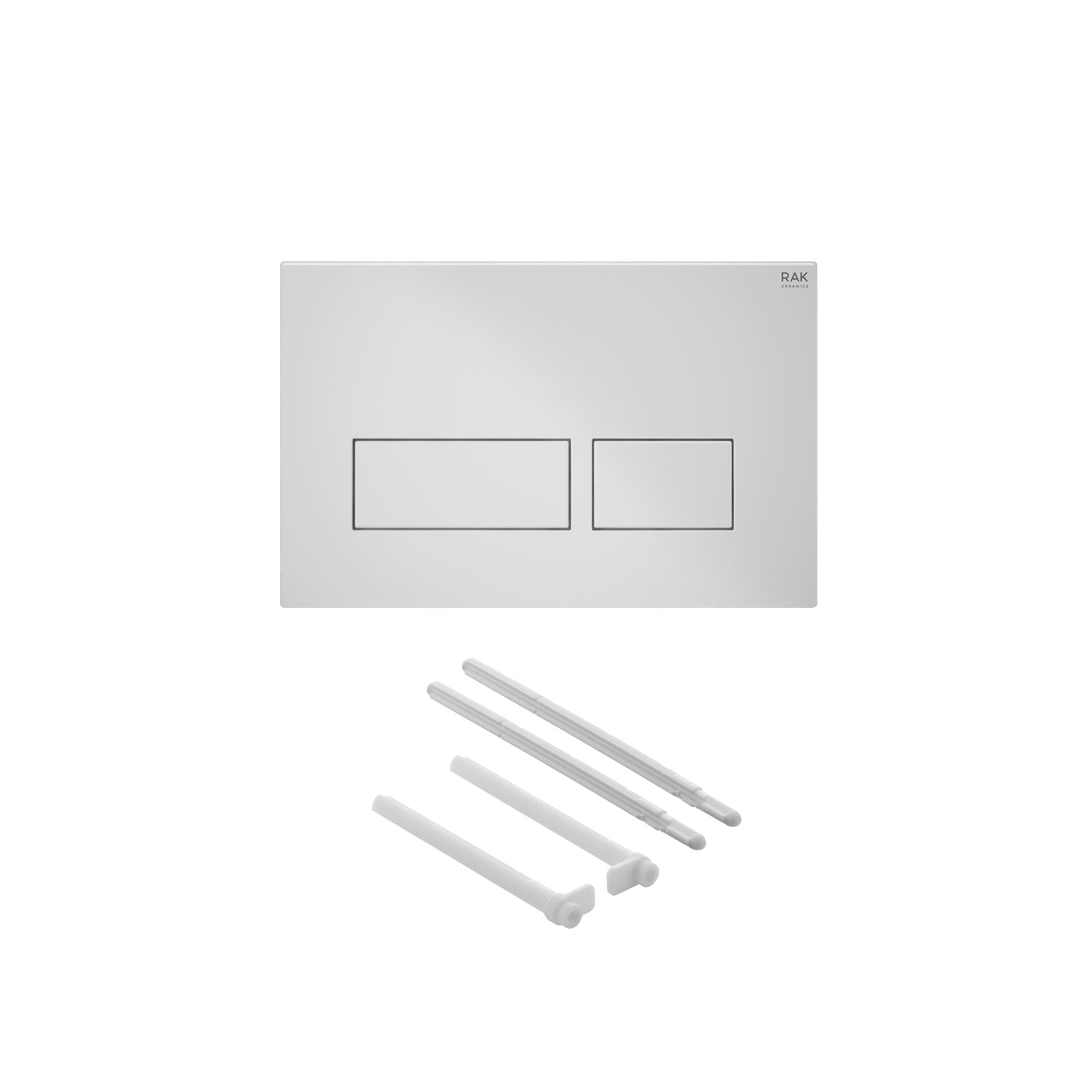 RAK Eco-Fix Slimline Concealed Cistern Frame for Wall-Hung Toilets with Matt Chrome Dual Flush Plate - WRAS Approved