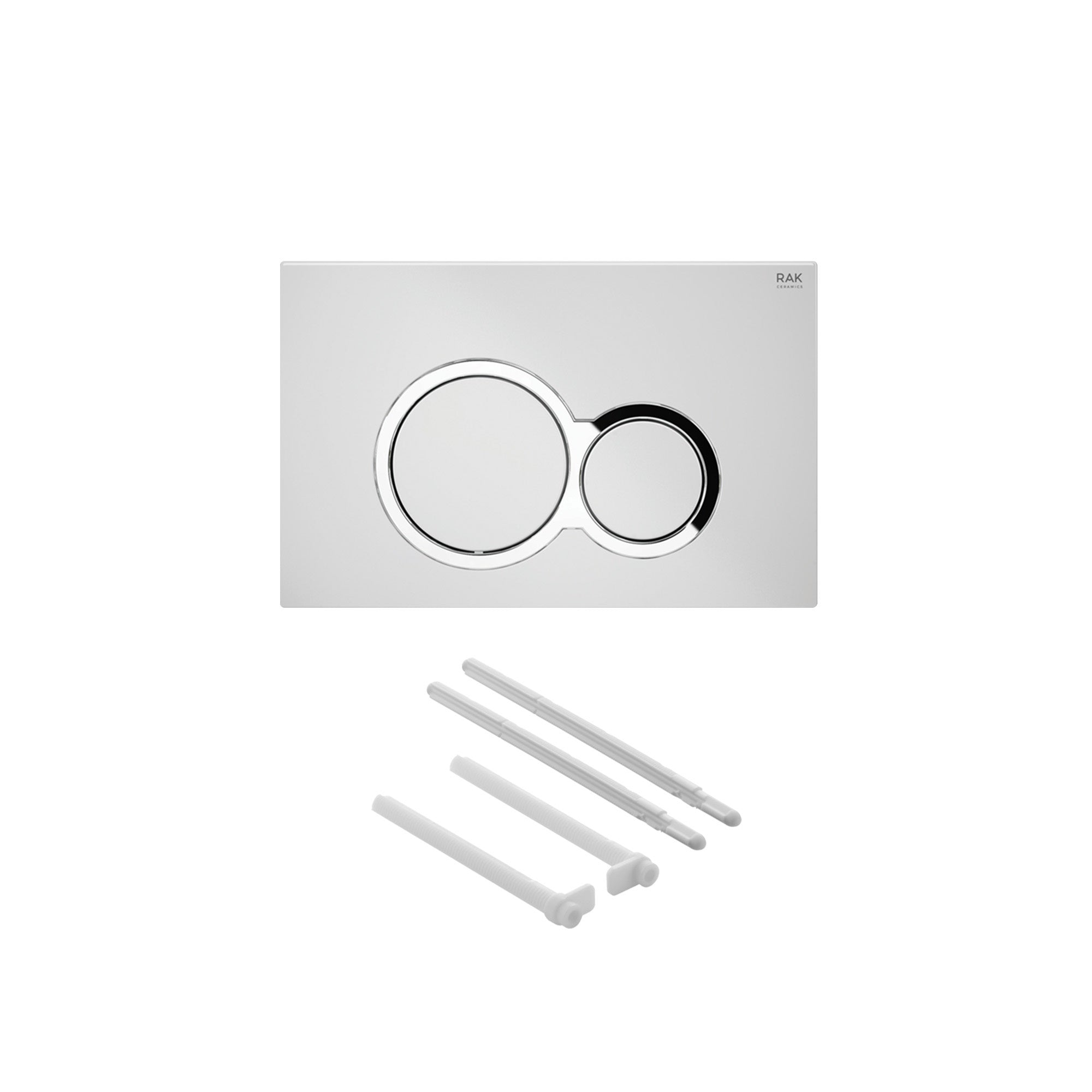 RAK Eco-Fix 1.14m Concealed Cistern Frame & White Dual Flush Plate for Wall Hung WC - WRAS Approved