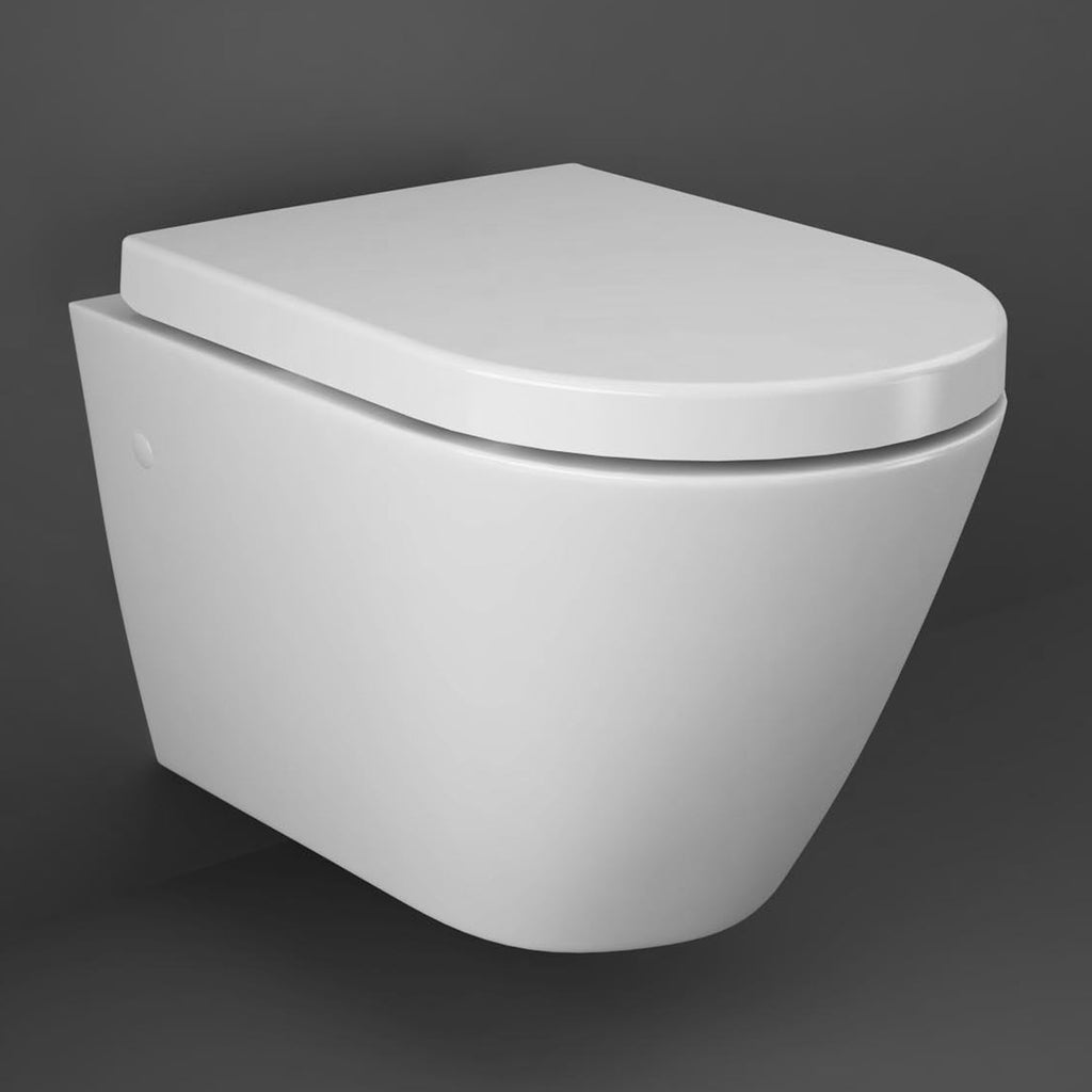 RAK Resort Wall Hung Toilet Set with Soft Close Seat & 0.82m Low Height Concealed Cistern Frame